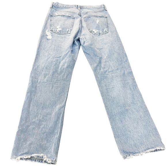 AGOLDE 90's Jean Style A069C-811 Light Wash Ripped Straight Leg Denim Size 28 - Picture 3 of 9